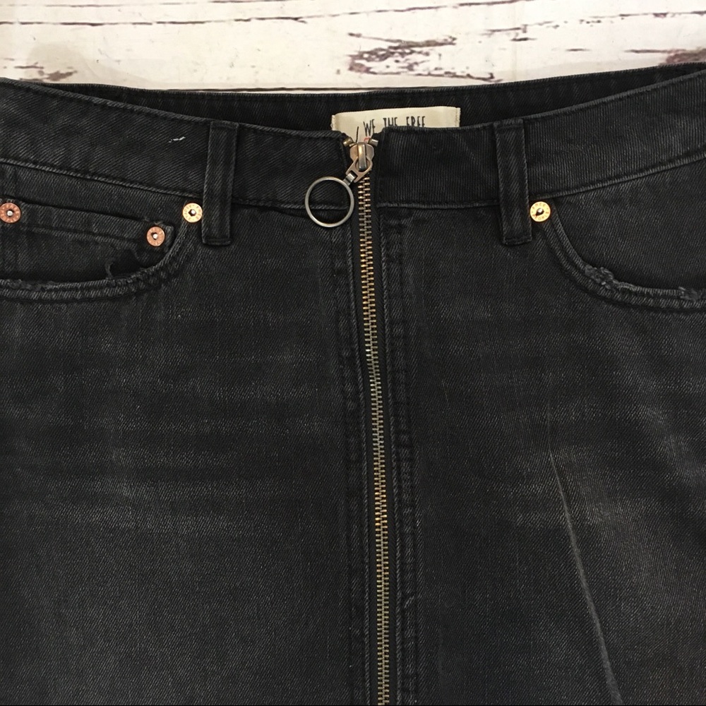Free people distressed zip it up skirt NWT - Picture 8 of 9